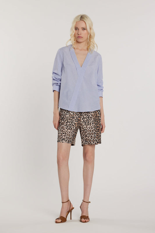 Bermuda CONNELLY vita alta con elastico più tasche francesi più pinces fantasia animalier art. RDP2607033048 Donna Relish Primavera Estate 2026