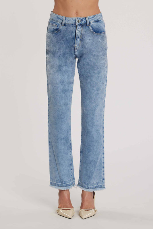 Pantalone CINDY_28_SNZ vita media cinque tasche cigarette fit denim blu art. RDP2607033086 Donna Relish Primavera Estate 2026