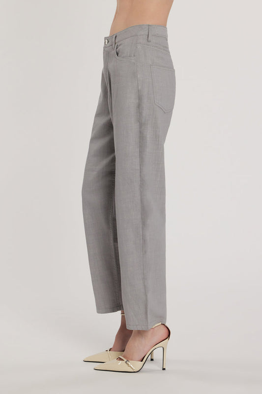 Pantalone CARLA_32_SNZ vita media cinque tasche baggy fit grey cotton art. RDP2607033095 Donna Relish Primavera Estate 2026