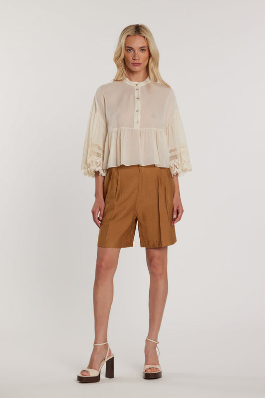 Bermuda ALEGA vita alta con pinces più tasche francesi art. RDP2607054040 Donna Relish Primavera Estate 2026