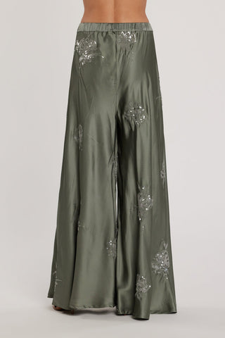 Tuta BELLYSA con top più Pantalone vita alta palazzo raso più ricamo fiori paillettes art. RDP2607055068 Donna Relish Primavera Estate 2026