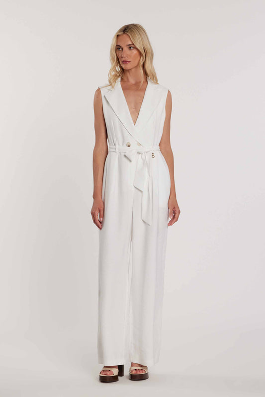 Tuta MORANTE lunga smanicata palazzo effetto giacca doppiopetto con cintura più tasche art. RDP2607303046 Donna Relish Primavera Estate 2026