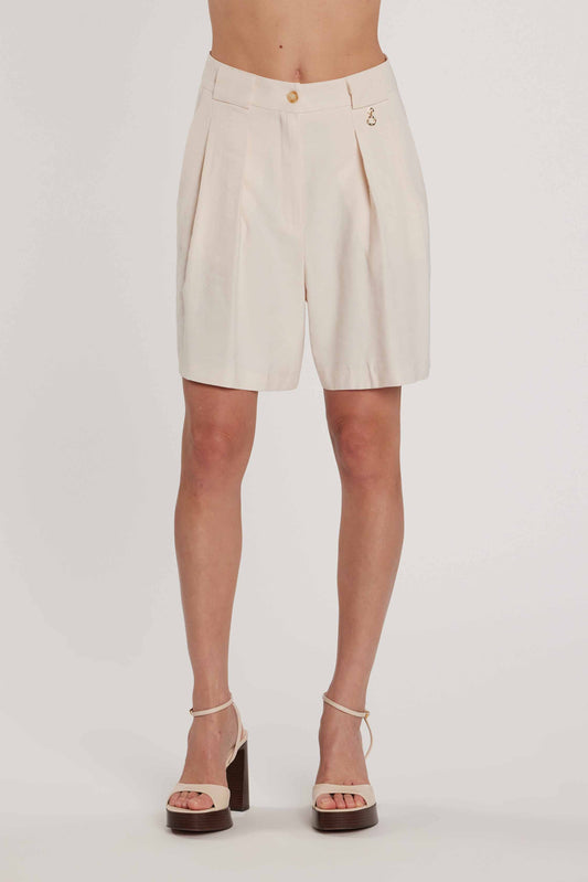 Bermuda FOLDERS vita alta con tasche francesi più filetto più pinces più passanti art. RDP2607303062 Donna Relish Primavera Estate 2026