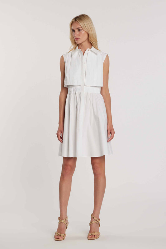 Abito COTILLARD corto smanicato chemisier con pannello plissé più elastico in vita art. RDP2609033050 Donna Relish Primavera Estate 2026