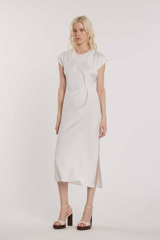 Abito RUBINI midi maniche lunghe aletta con piega sul fianco più goccia sulla schiena art. RDP2609054033 Donna Relish Primavera Estate 2026