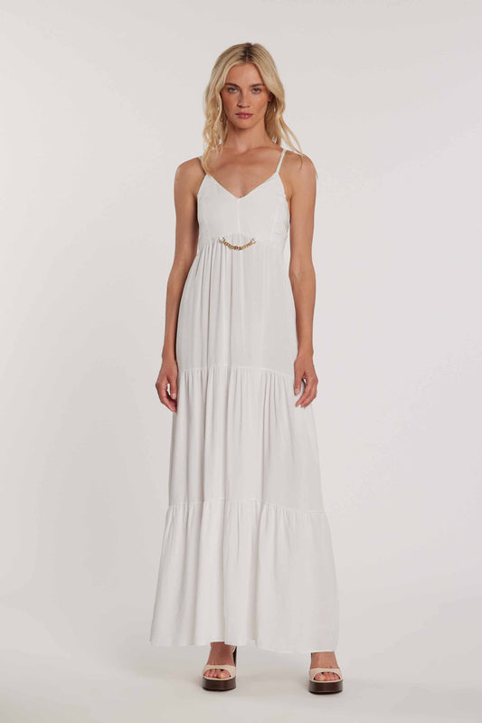 Abito AMBRAS lungo smanicato scollo cuore con taglio sul seno più punto smok art. RDP2609055030 Donna Relish Primavera Estate 2026