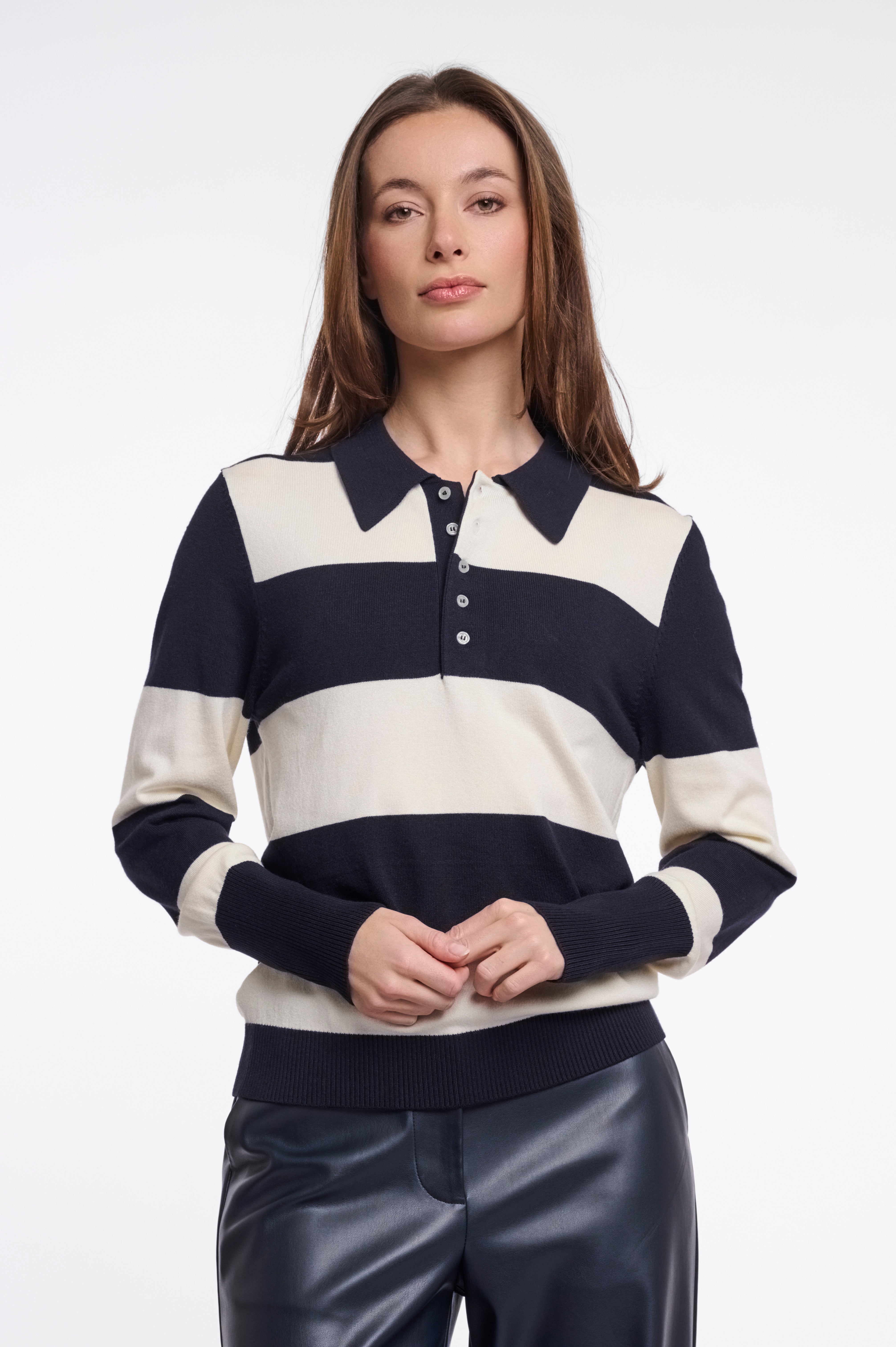 Maglione donna art. Roul Rino & Pelle Dark navy snow white