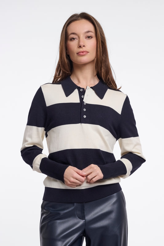 Maglione donna art. Roul Rino & Pelle Dark navy snow white