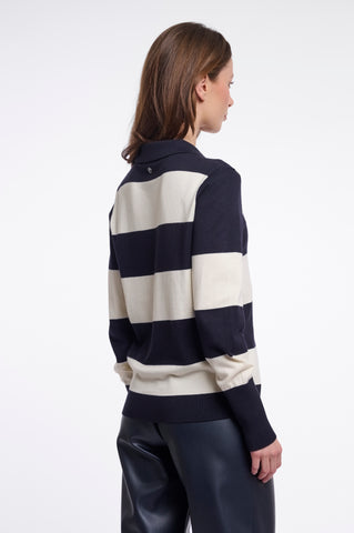 Maglione donna art. Roul Rino & Pelle Dark navy snow white