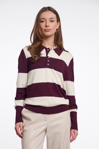 Maglione donna art. Roul Rino & Pelle Sangria snow white