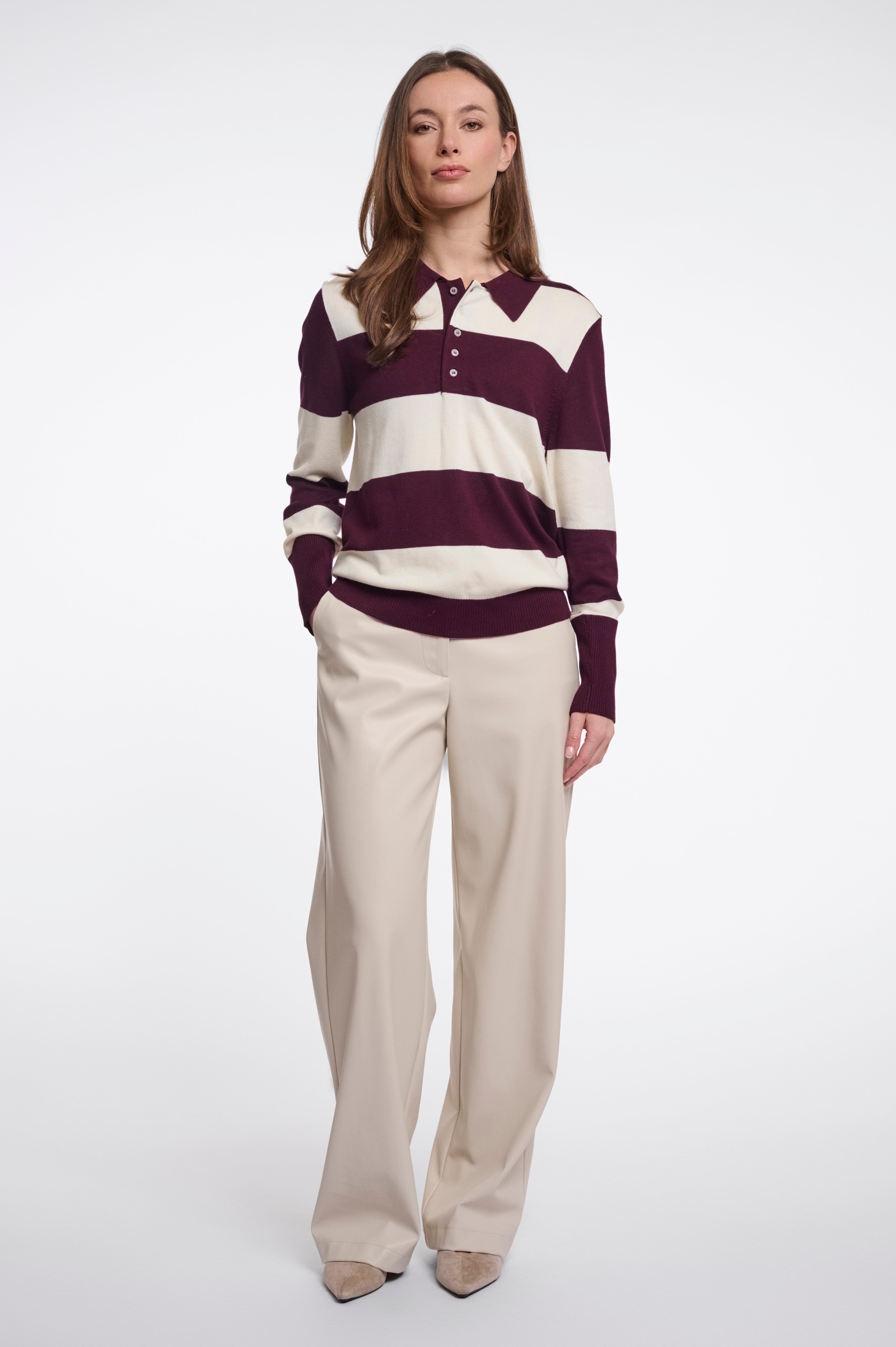 Maglione donna art. Roul Rino & Pelle Sangria snow white