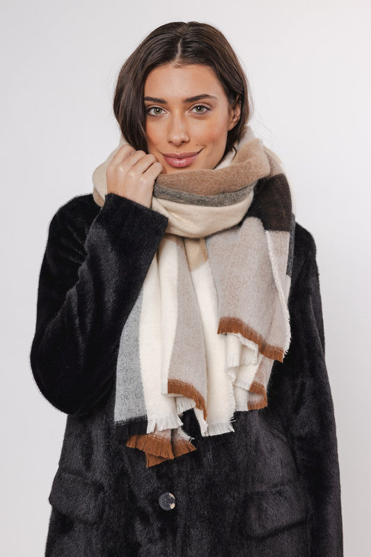 Sciarpa ROWA SCARF -Rino & Pelle- Autunno Inverno 2024/25 Neutral check