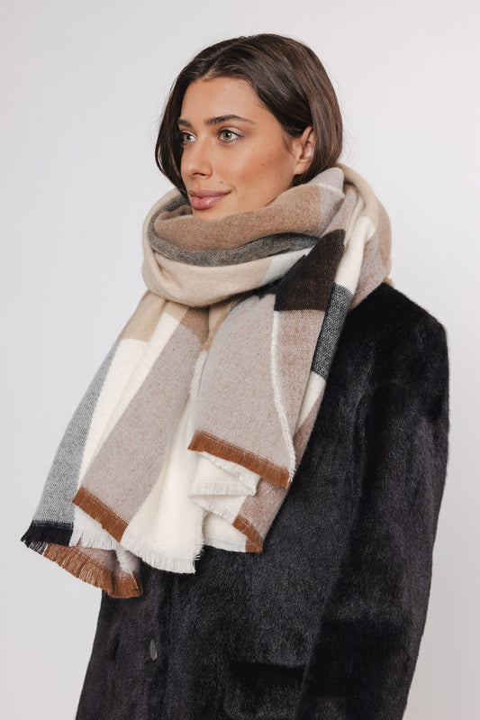 Sciarpa ROWA SCARF -Rino & Pelle- Autunno Inverno 2024/25 Neutral check