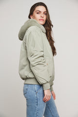 Piumino RUBIA REVERSIBLE BOMBER JACKET WITH FAUX FUR HOOD  -Rino & Pelle- Autunno Inverno 2024/25 Artichoke