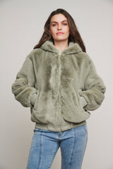 Piumino RUBIA REVERSIBLE BOMBER JACKET WITH FAUX FUR HOOD  -Rino & Pelle- Autunno Inverno 2024/25 Artichoke