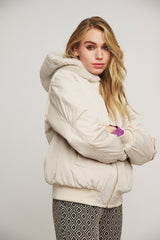 Piumino RUBIA REVERSIBLE BOMBER JACKET WITH FAUX FUR HOOD  -Rino & Pelle- Autunno Inverno 2024/25 Birch