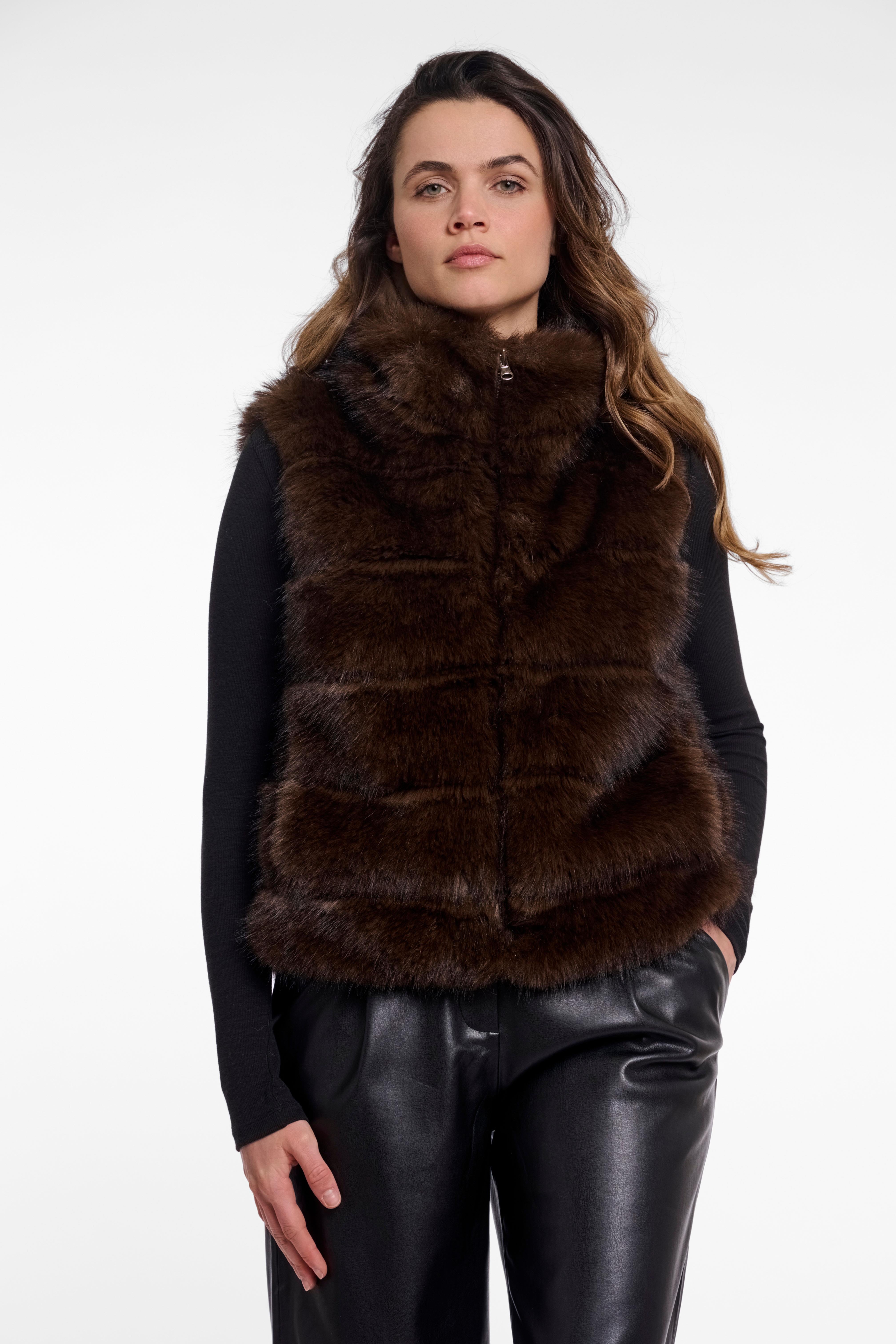 Cappotto donna art. Samar Rino & Pelle Dark brown