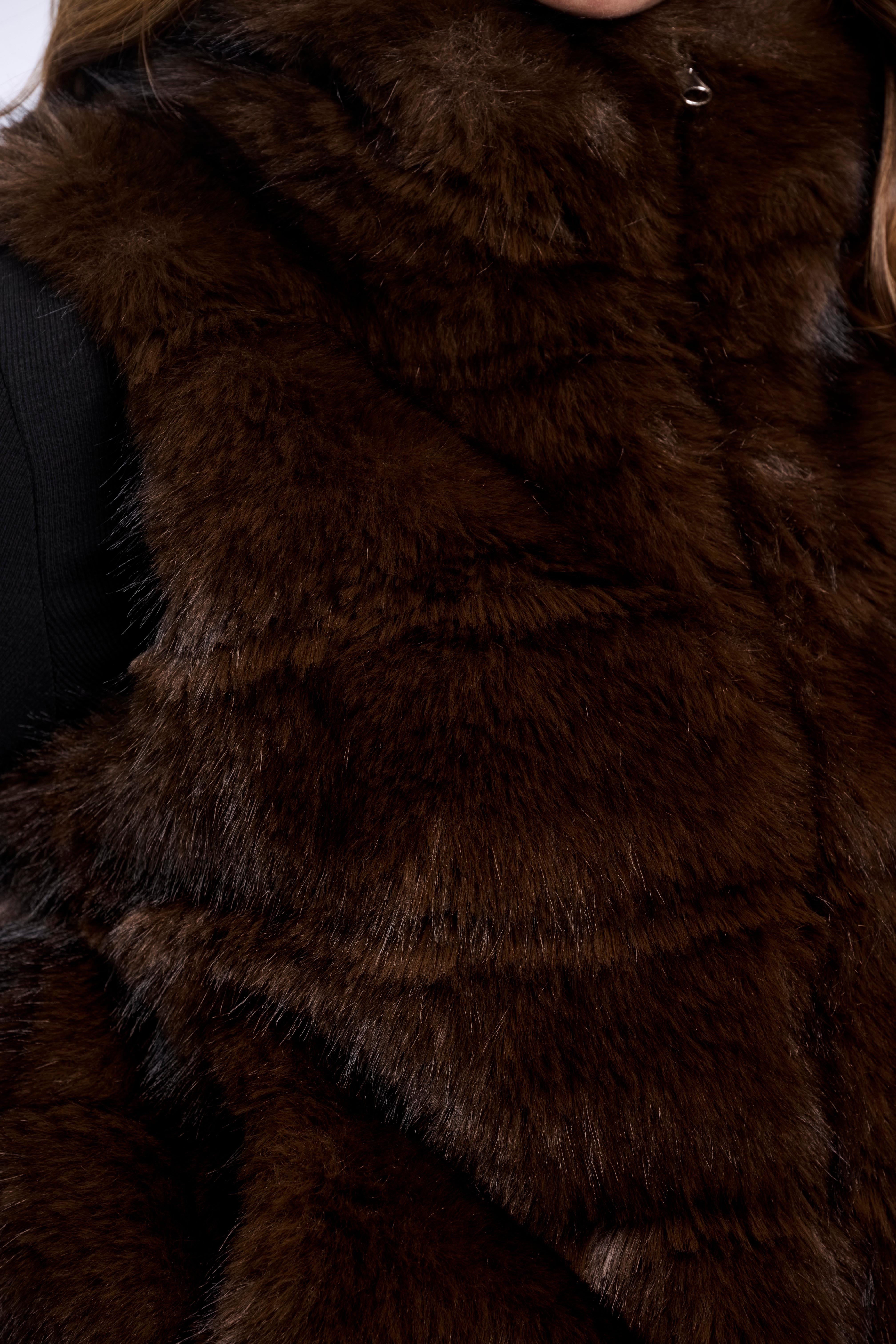 Cappotto donna art. Samar Rino & Pelle Dark brown
