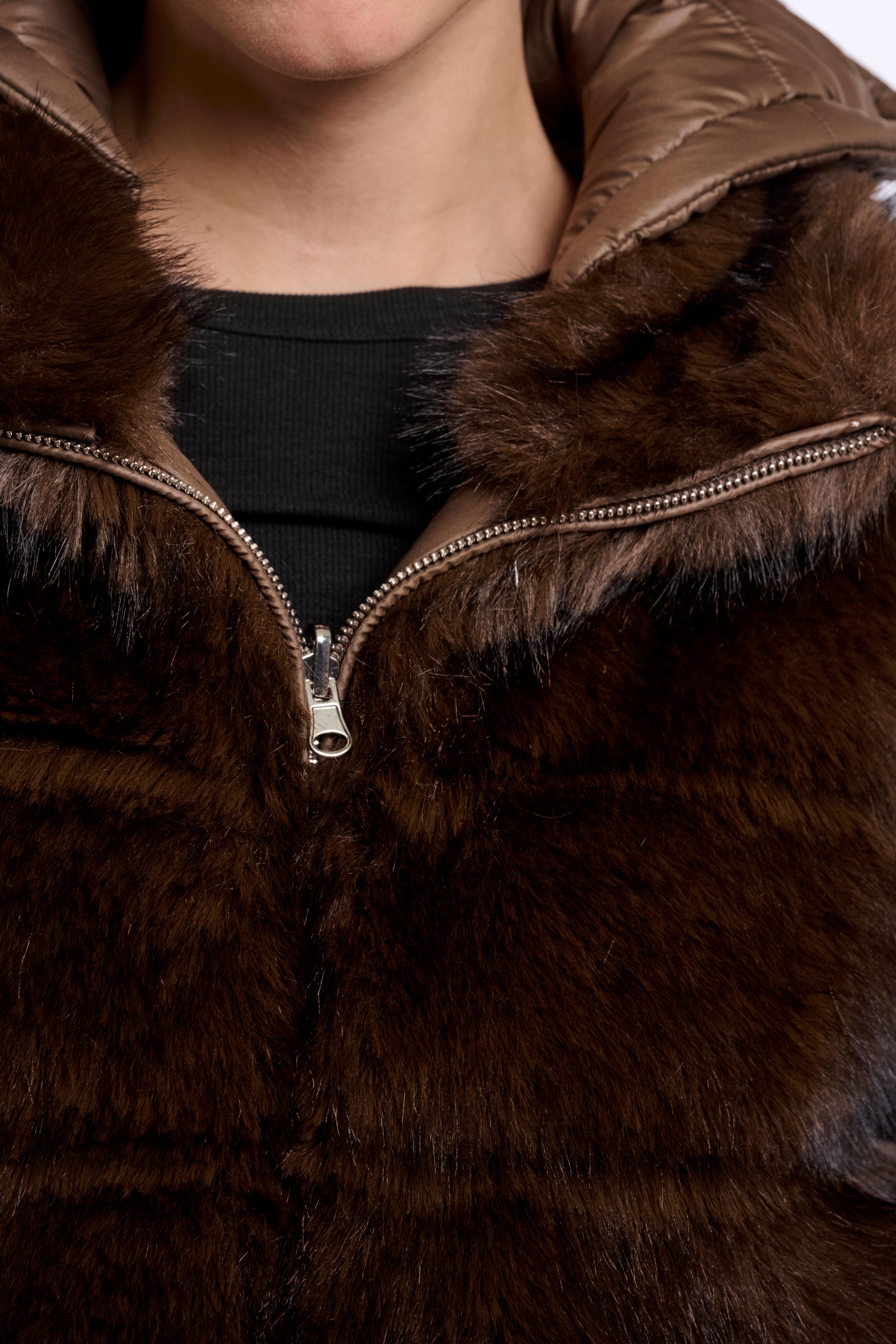 Cappotto donna art. Samar Rino & Pelle Dark brown