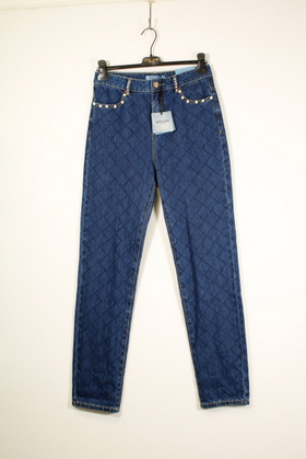 Pantalone Denim Effetto Trapunta - art. 421ND26003 - Denny Rose Autunno Inverno 2024/25 Donna