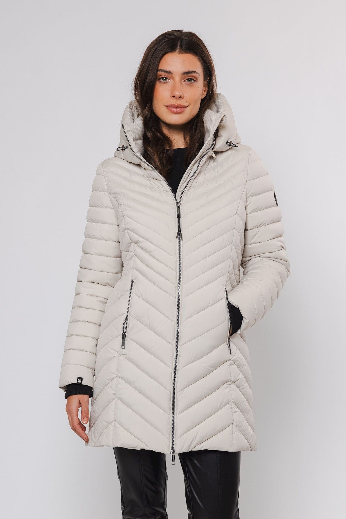 Cappotto piumino SEL HIP LENGTH PADDED COAT WITH DETACHABLE HOOD -Rino & Pelle- Autunno Inverno 2024/25 Birch