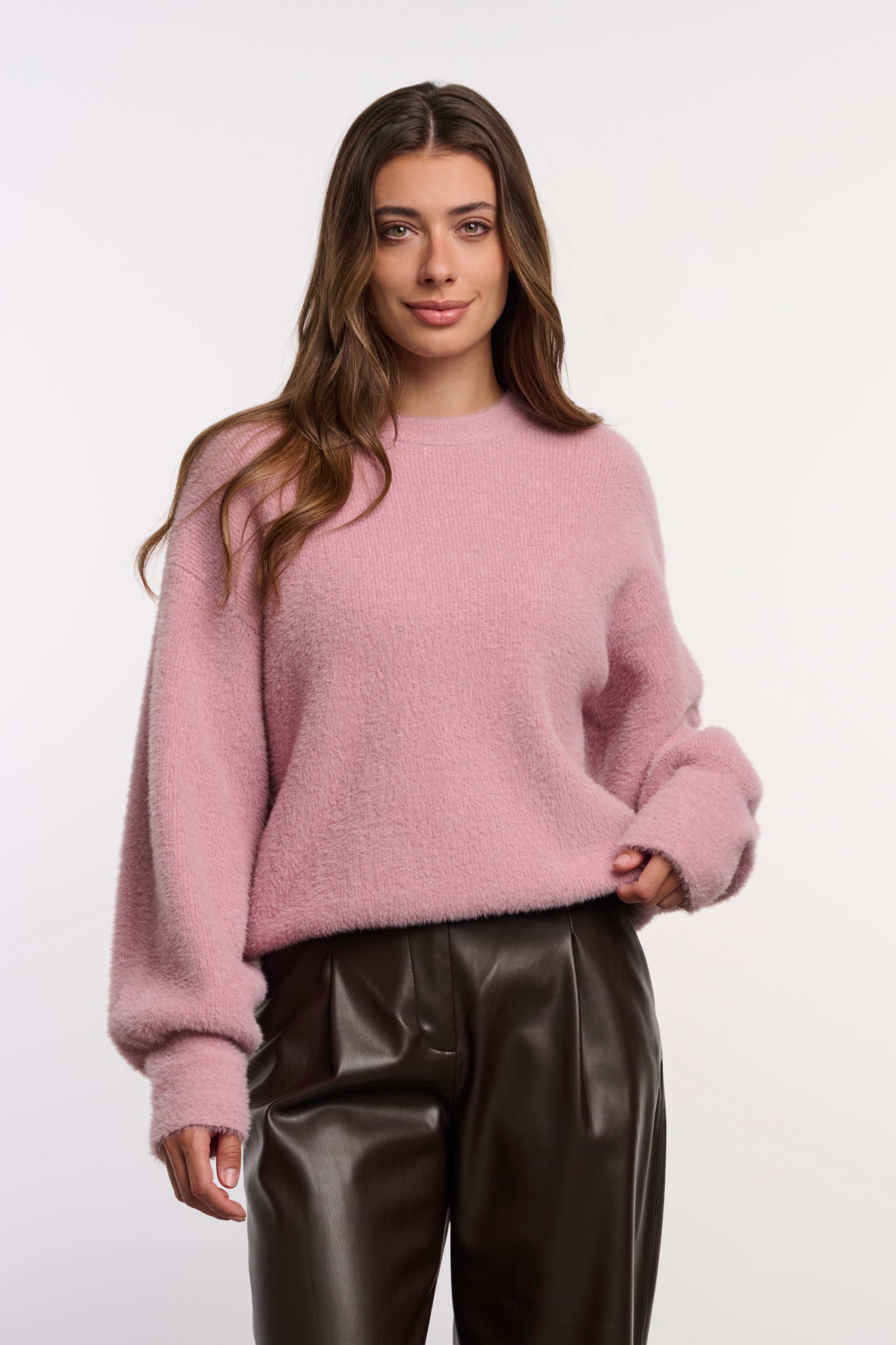 Maglione donna art. Seo Rino & Pelle Dusty pink