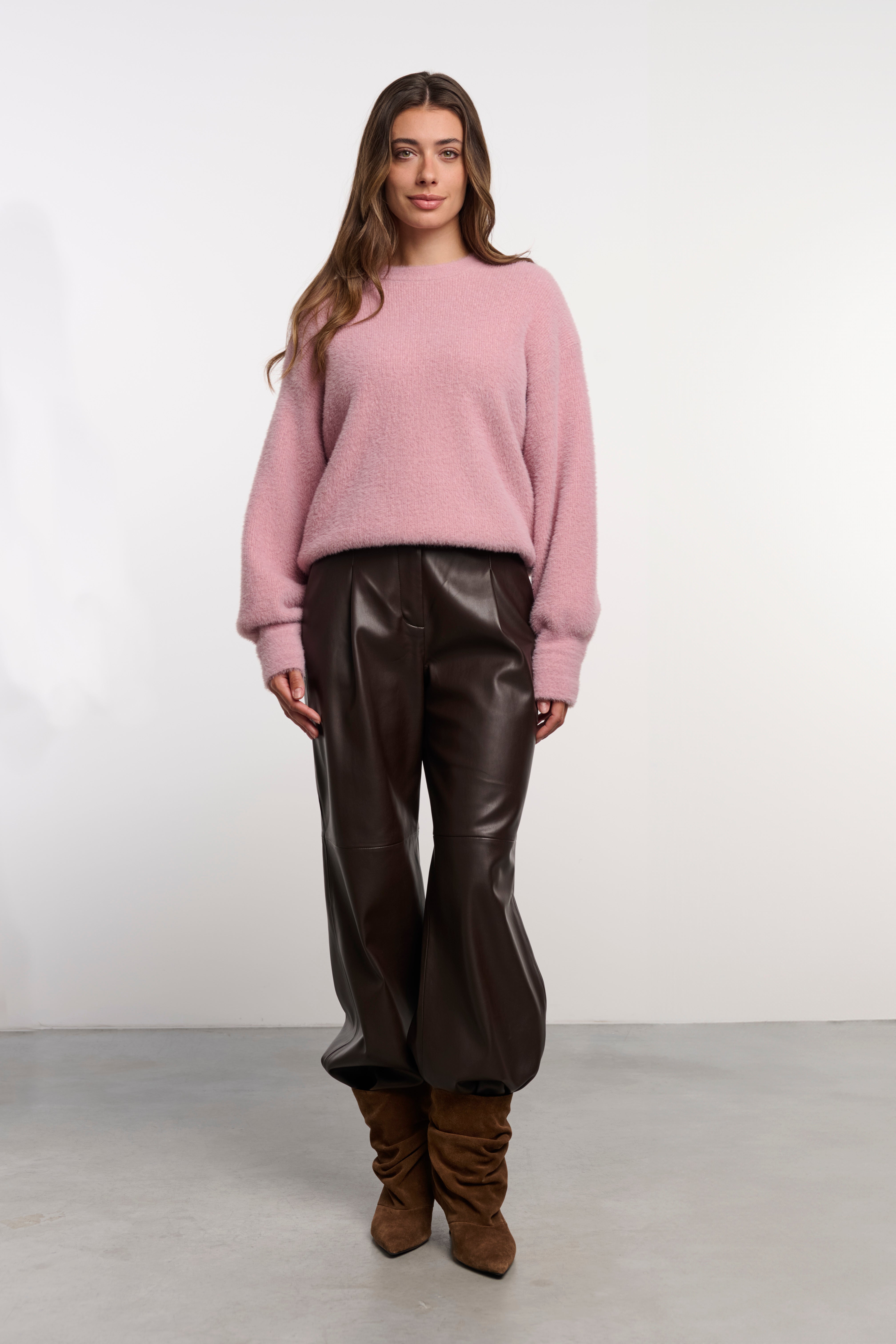 Maglione donna art. Seo Rino & Pelle Dusty pink