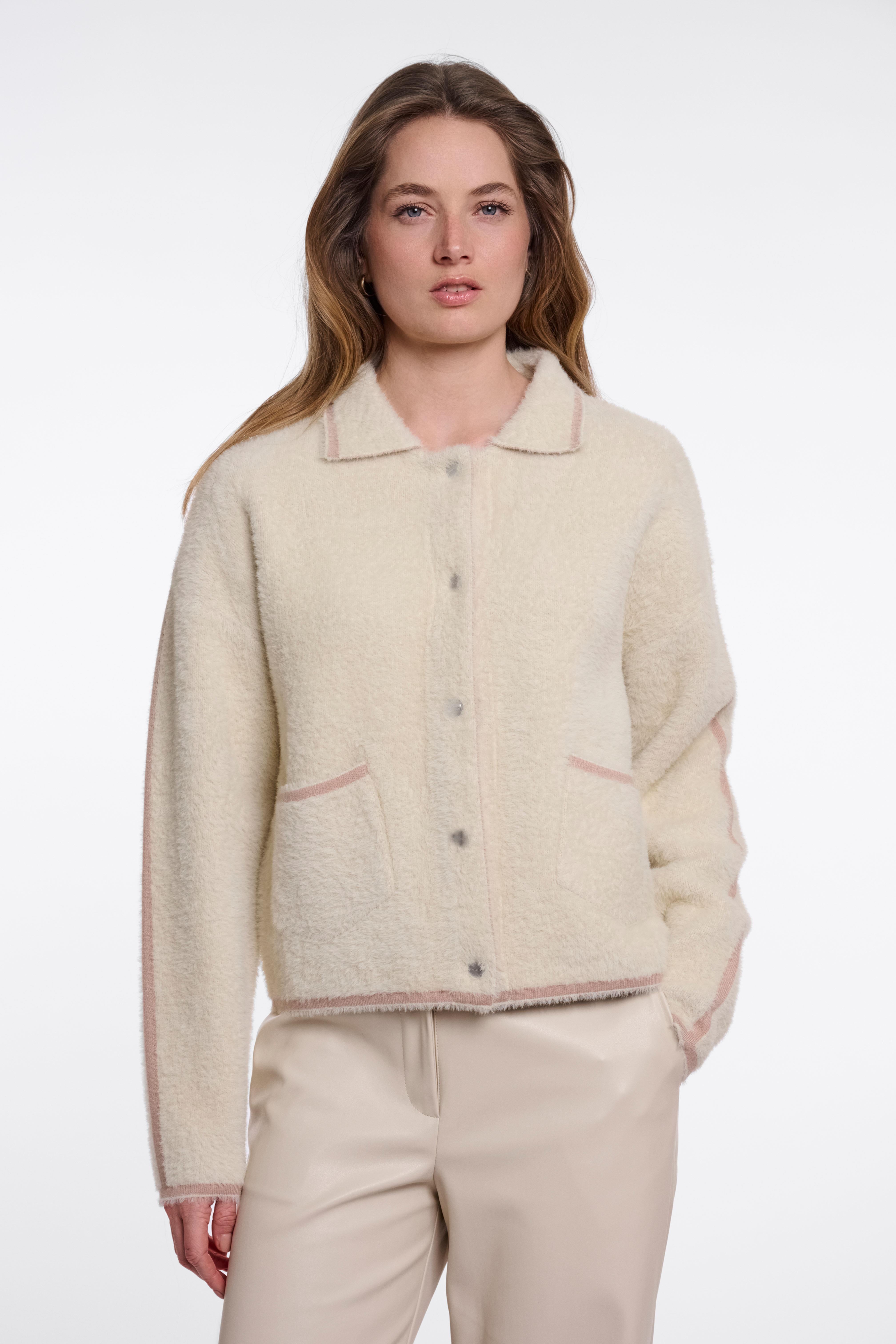 Cardigan donna art. Shirin Rino & Pelle Birch blush feather