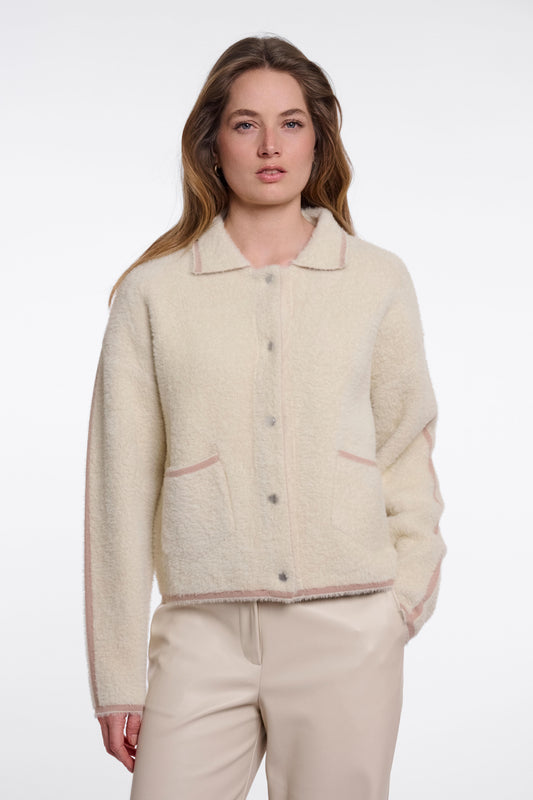 Cardigan donna art. Shirin Rino & Pelle Birch blush feather