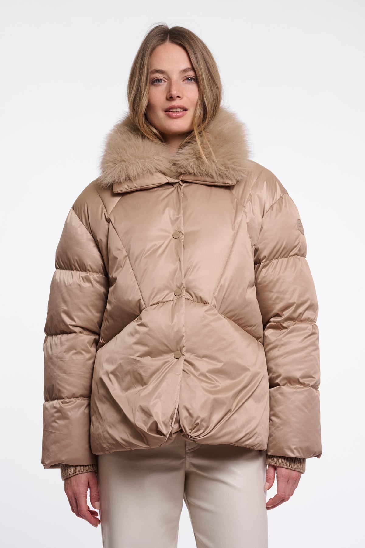 Piumino donna art. Sigi Rino & Pelle Light toast
