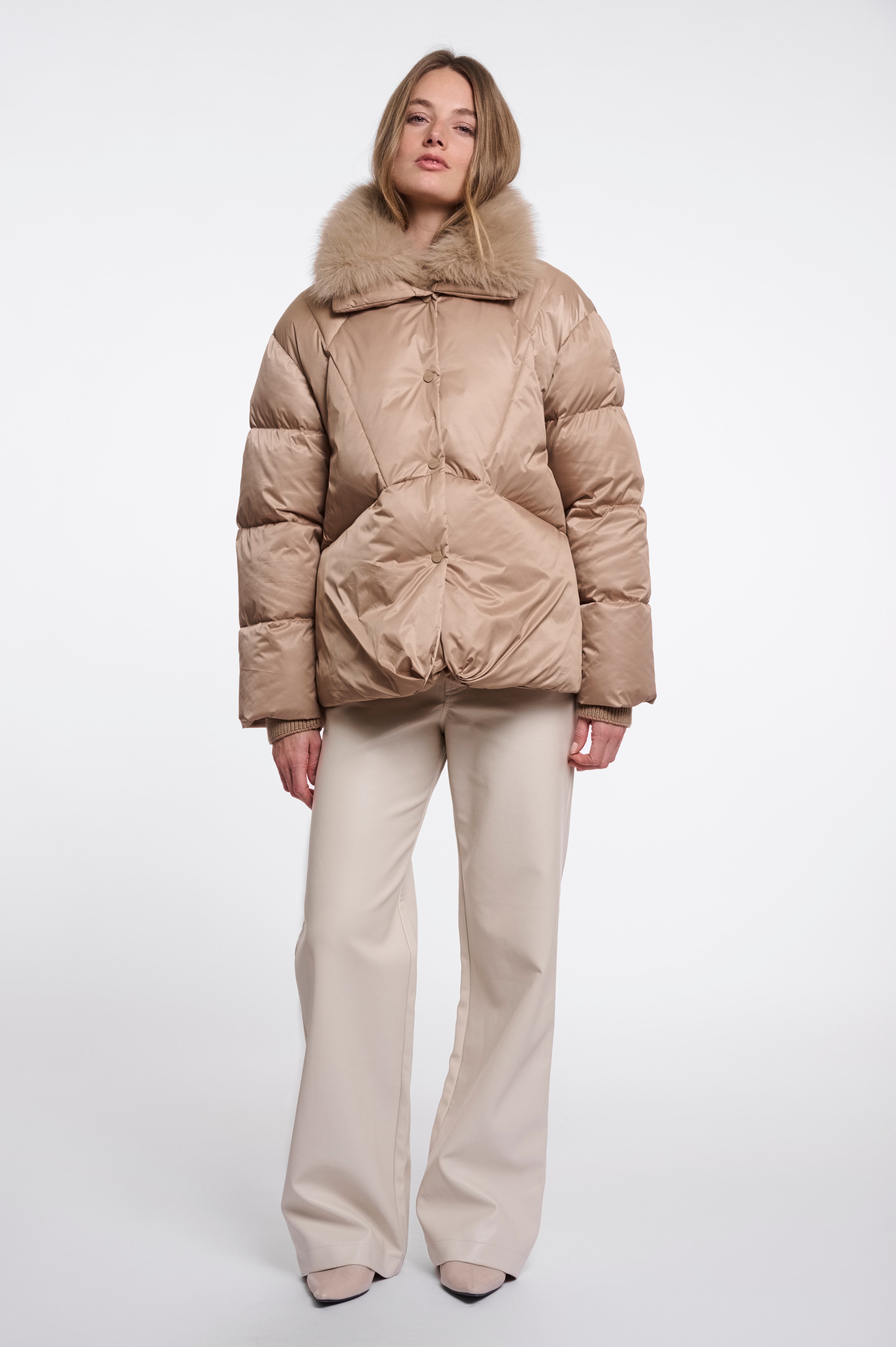 Piumino donna art. Sigi Rino & Pelle Light toast