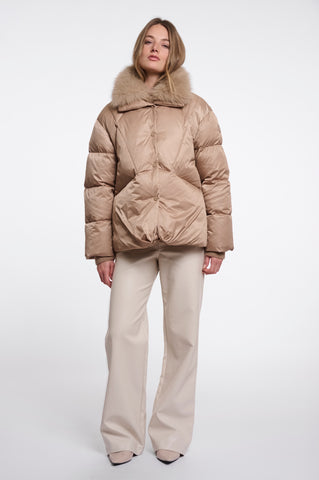 Piumino donna art. Sigi Rino & Pelle Light toast