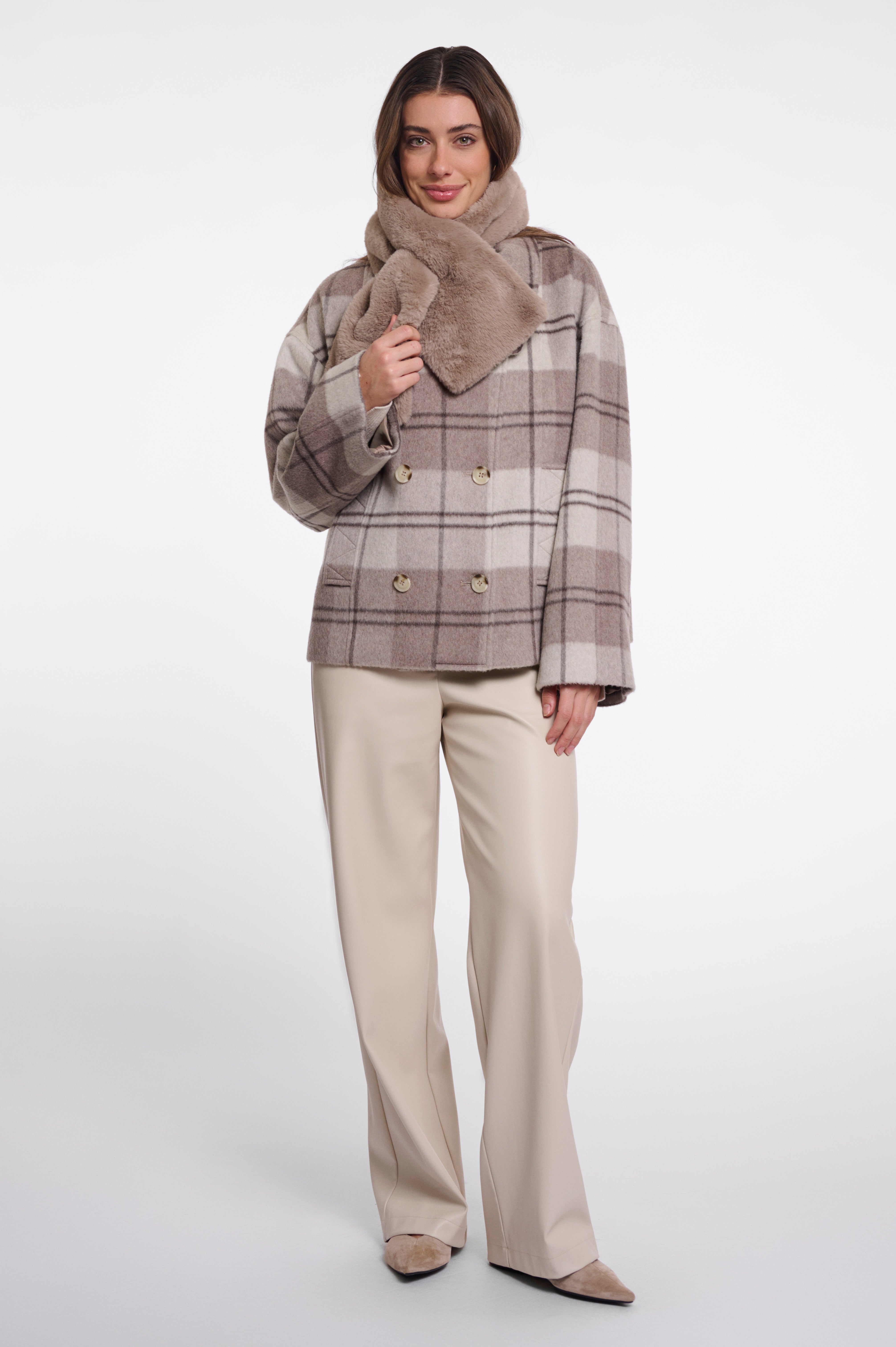 Sciarpa donna art. Stip Rino & Pelle Mocha latte