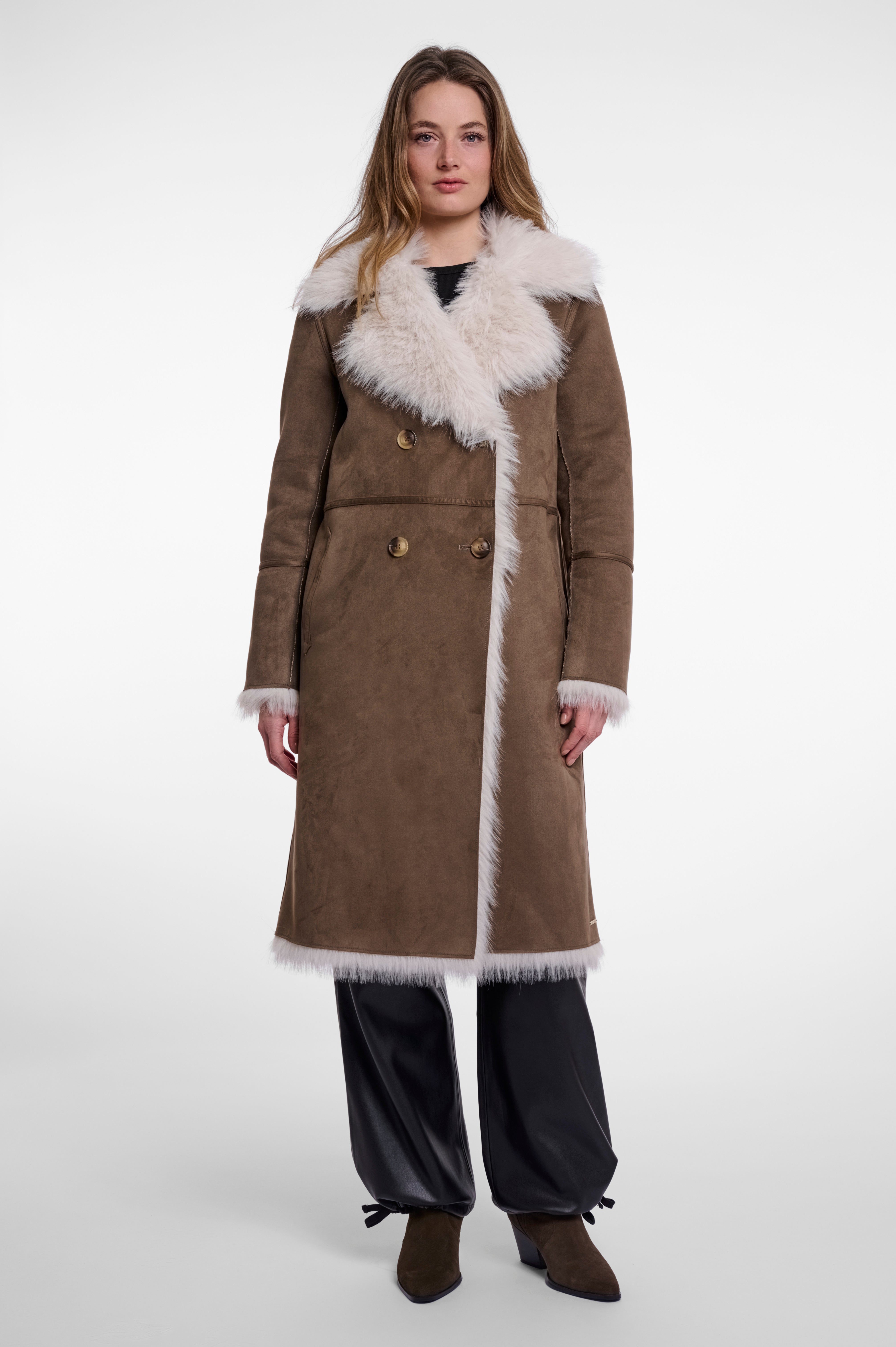 Cappotto donna art. Suleen Rino & Pelle Walnut birch