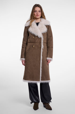 Cappotto donna art. Suleen Rino & Pelle Walnut birch