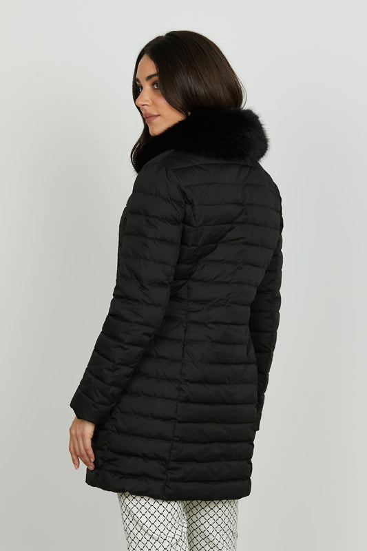 Piumino ULTAR lungo manica lunga con collo ecopelliccia più zip art. RDA2505009013 Donna Relish Autunno Inverno 2025/2026