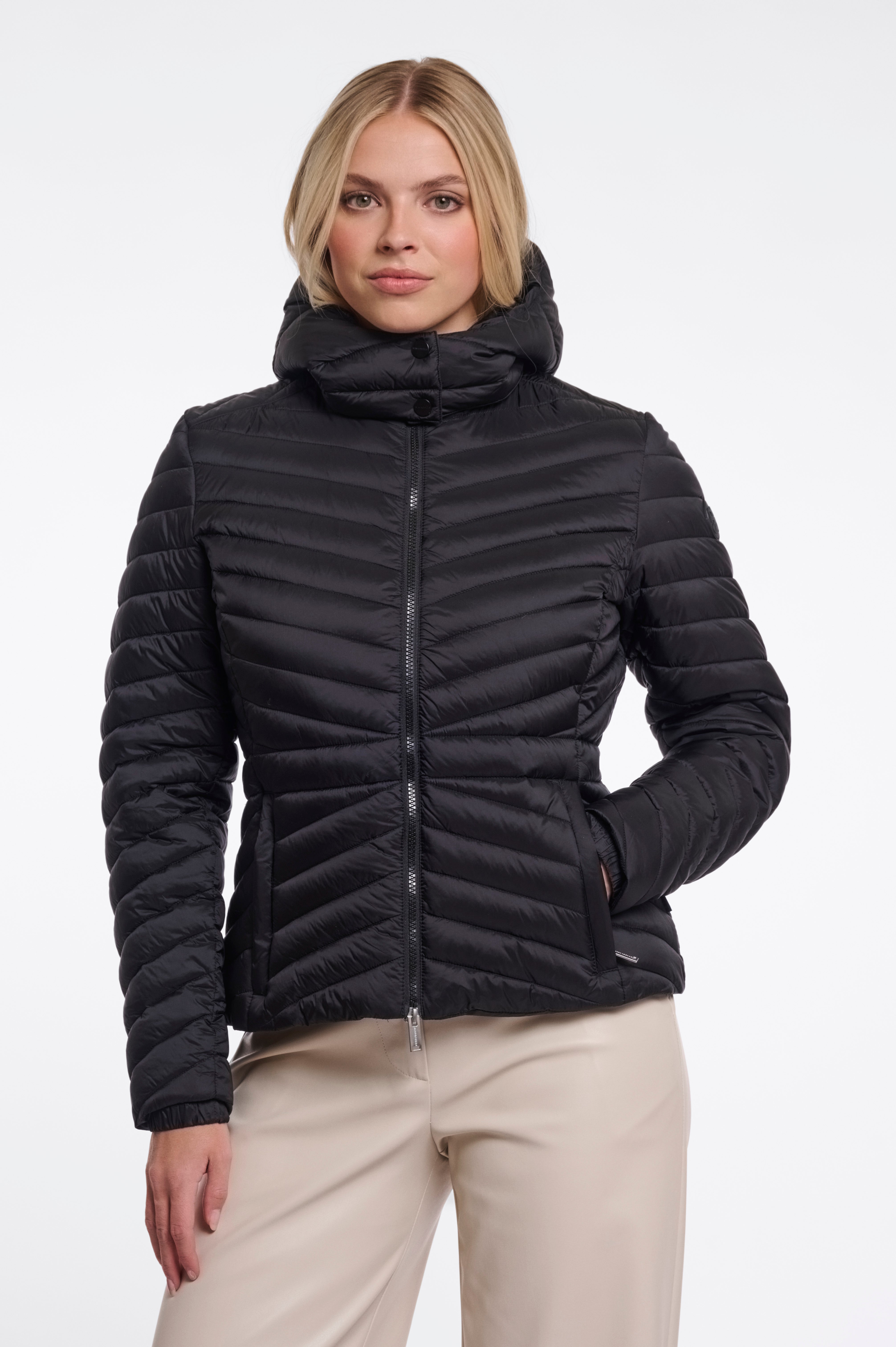 Piumino donna art. Uvi Rino & Pelle Black