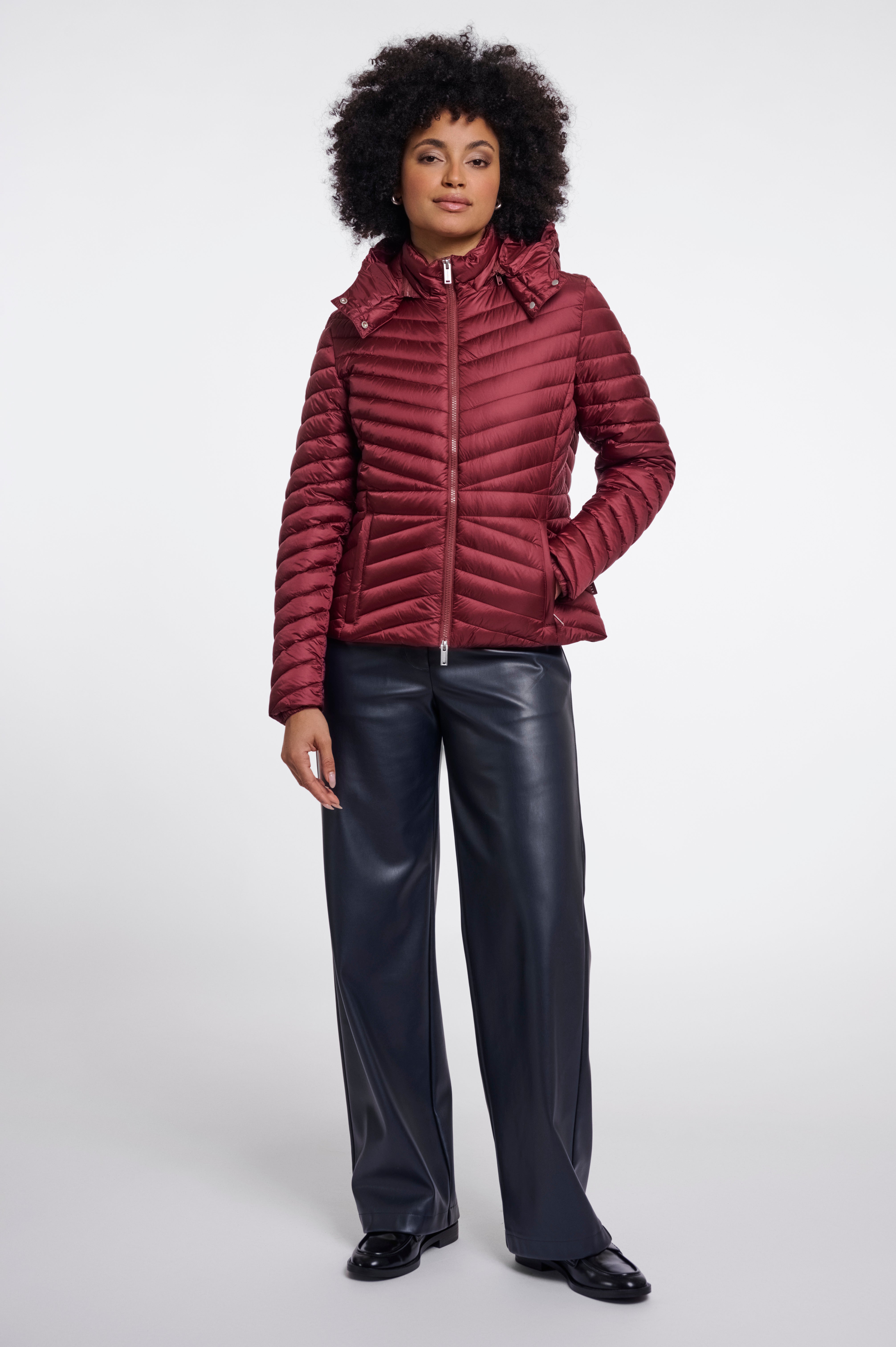 Piumino donna art. Uvi Rino & Pelle Sangria