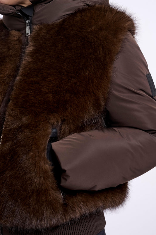 Giacca da sci donna art. Vanesa Rino & Pelle Dark brown
