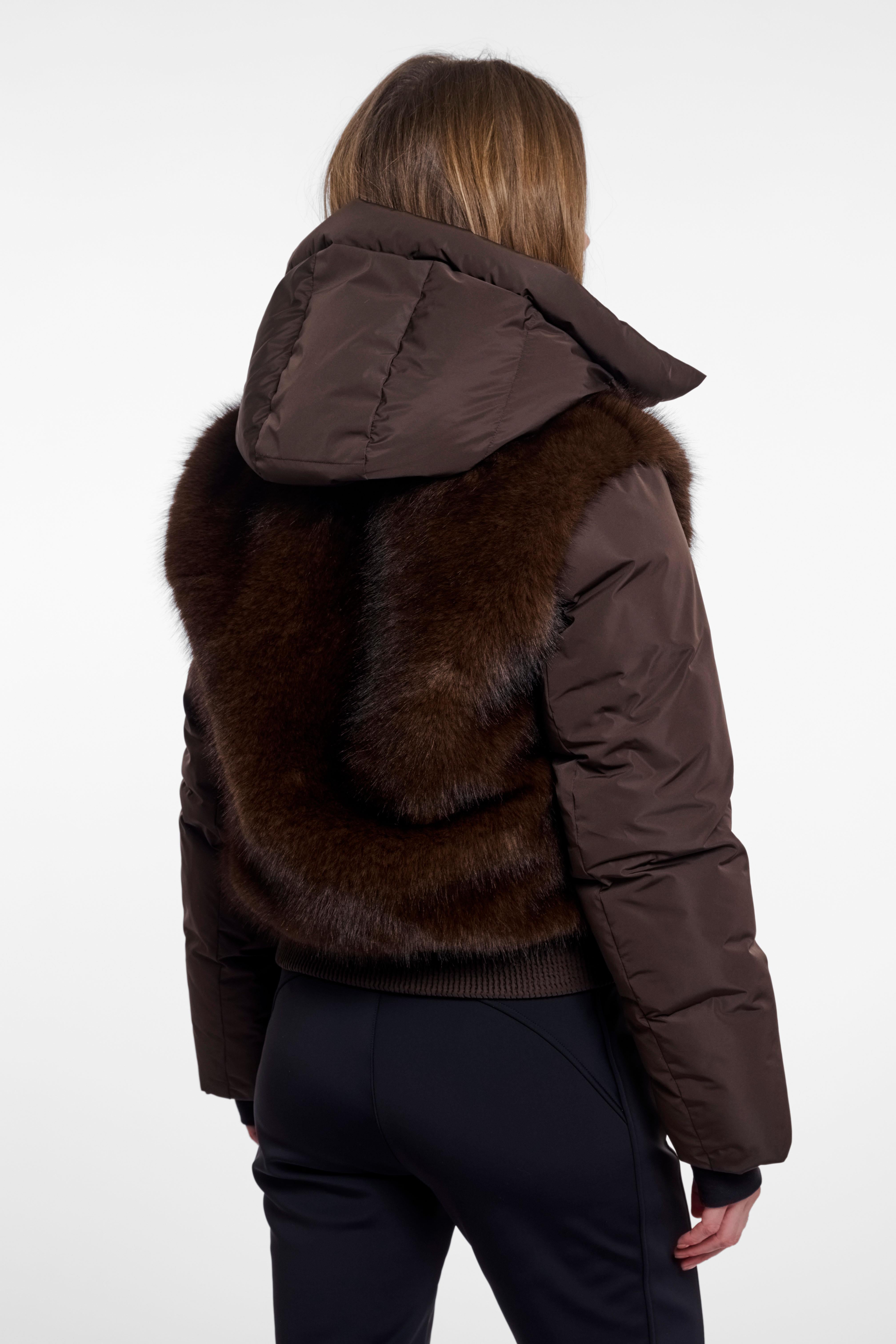 Giacca da sci donna art. Vanesa Rino & Pelle Dark brown