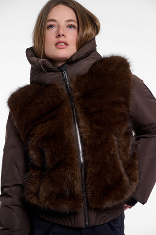 Giacca da sci donna art. Vanesa Rino & Pelle Dark brown