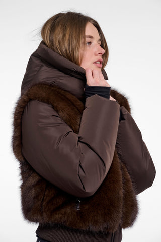Giacca da sci donna art. Vanesa Rino & Pelle Dark brown