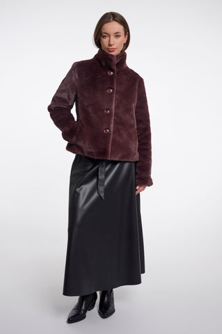 Giacca donna art. Vie Rino & Pelle Chocolate bean