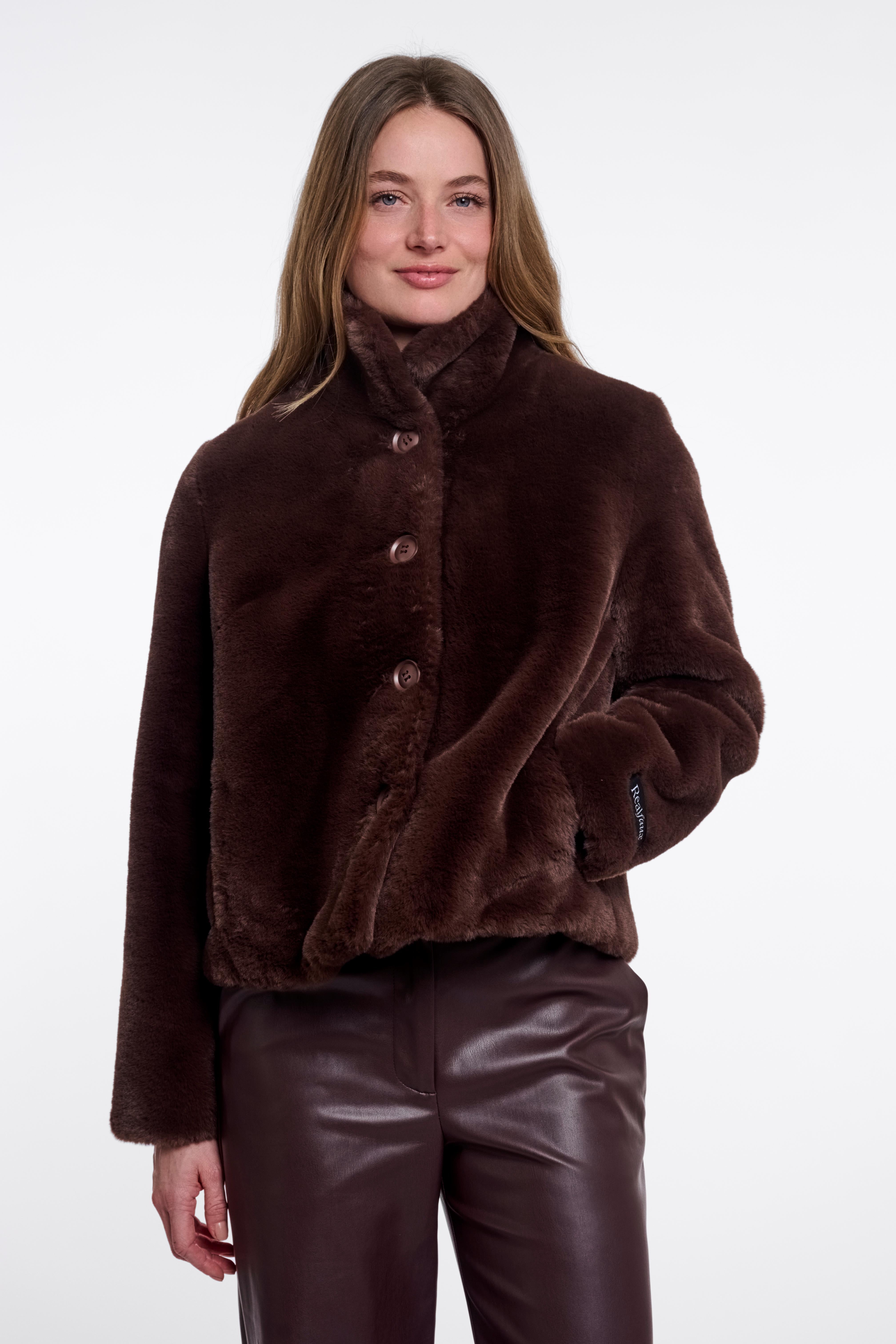 Giacca donna art. Vie Rino & Pelle Coffee roast