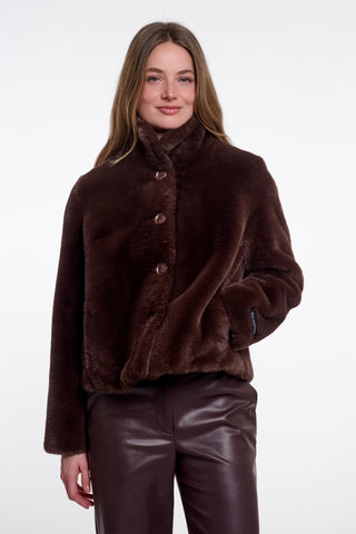 Giacca donna art. Vie Rino & Pelle Coffee roast