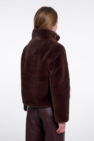 Giacca donna art. Vie Rino & Pelle Coffee roast