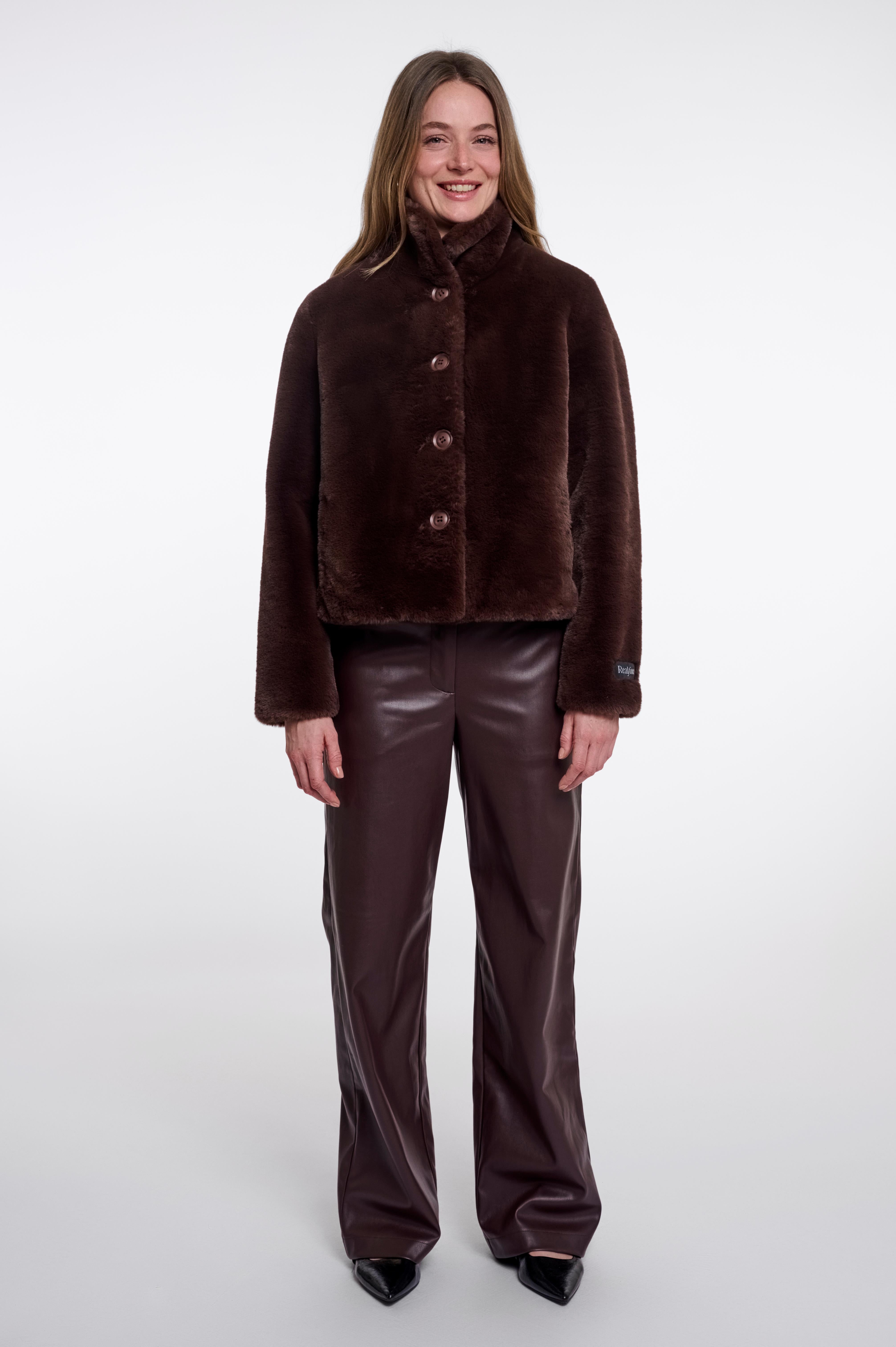 Giacca donna art. Vie Rino & Pelle Coffee roast