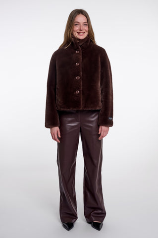 Giacca donna art. Vie Rino & Pelle Coffee roast