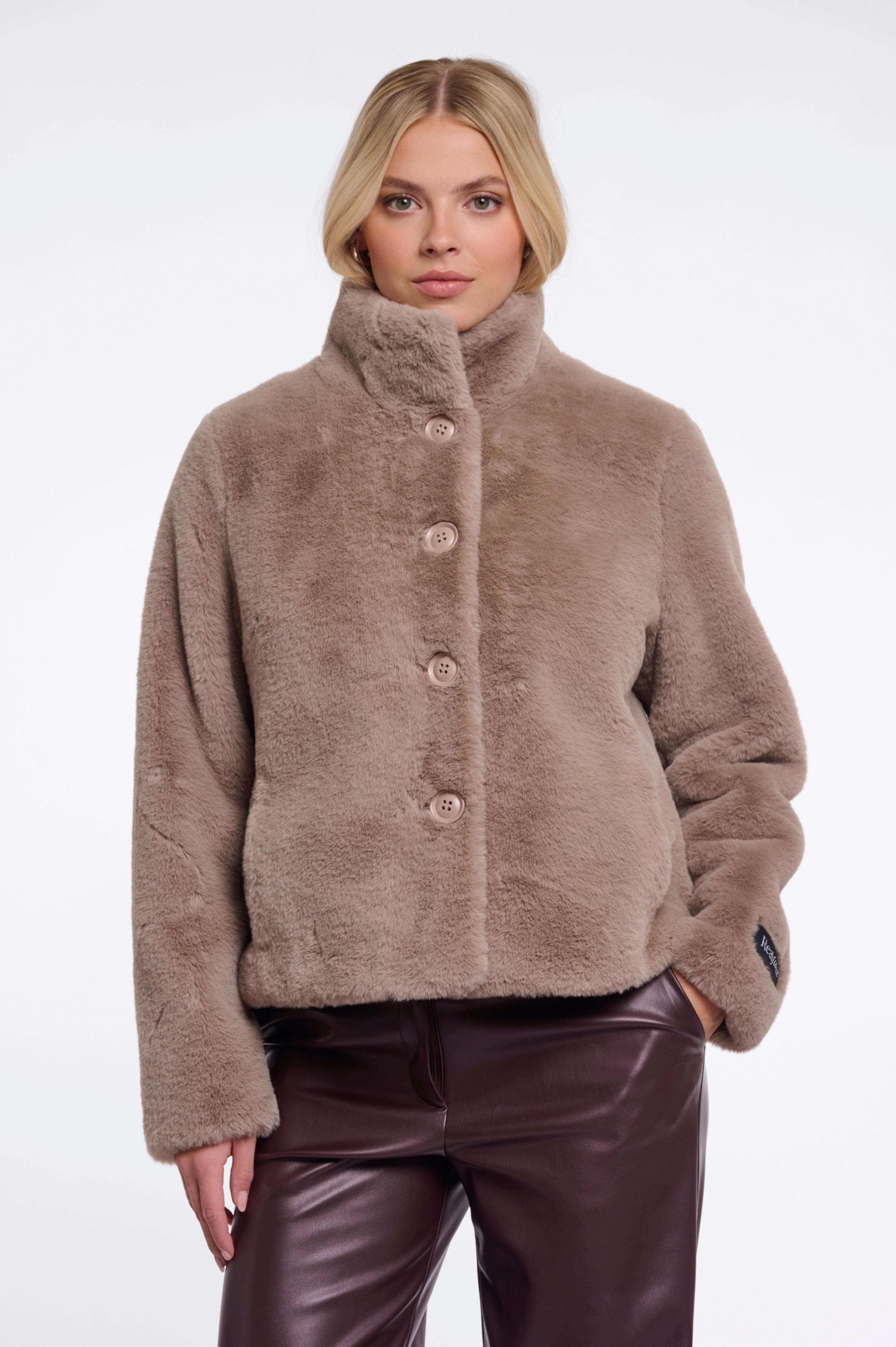 Giacca donna art. Vie Rino & Pelle Mocha latte