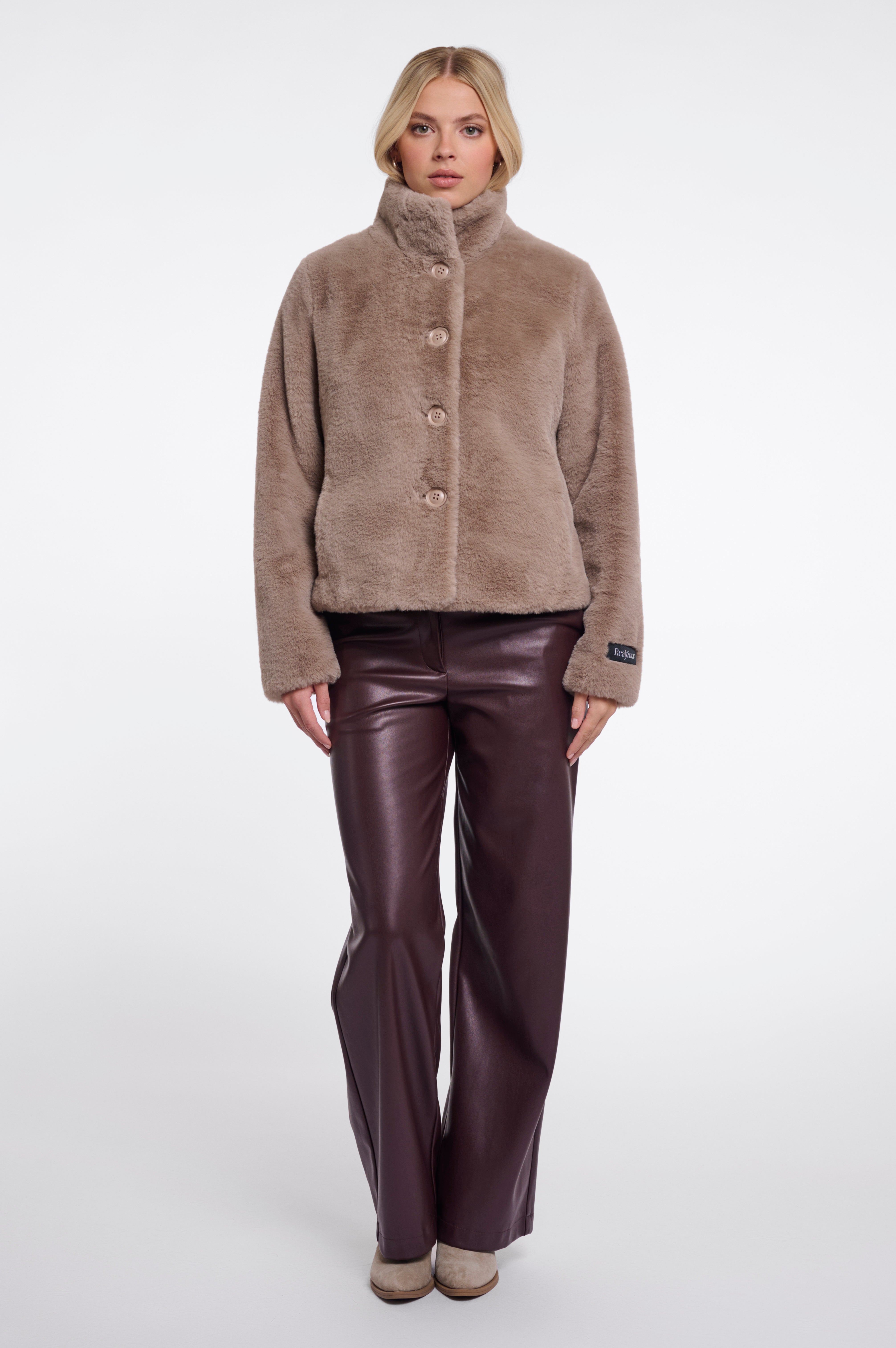 Giacca donna art. Vie Rino & Pelle Mocha latte